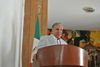 Ren� Avil�s Fabila durante la ceremonia de entrega de la copia de la C�dula Real de Atlixco