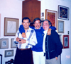 Ren&eacute; Avil&eacute;s Fabila con los escritores Eugenio Aguirre (centro) y Francisco Prieto