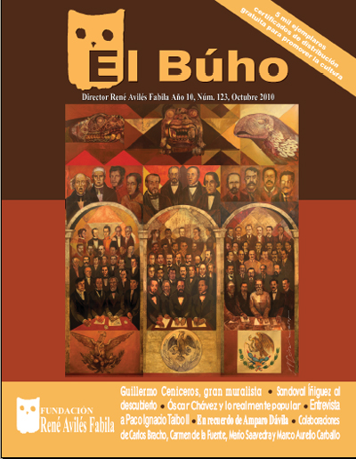 Hace unos d�as, como parte de los festejos de la C�mara de Diputados al Bicentenario de la Independencia y al Centenario de la Revoluci�n, le solicit� al extraordinario artista pl�stico Guillermo Ceniceros la creaci�n de un mural en su propio recinto. El artista de origen duranguense pint� un soberbio mural que fue develado por los representantes de la actual Legislatura en presencia de una enorme multitud de pol�ticos, intelectuales, pintores y periodistas.