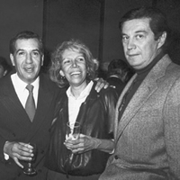 Con Nancy Cárdenas y Raúl Cremoux en un aniversario de <em>El Búho</em> (1992)