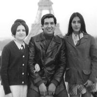 Con Rosario y su hermana Iris Santacruz Fabila. Paris (1970)