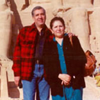 René y Rosario en Asuán, Egipto, 1998