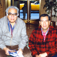 Carlos Monsiváis (1938-2010) y René Avilés Fabila (1940-2016) en Nueva York