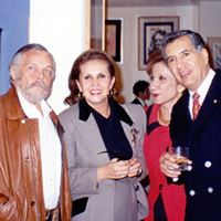 Con el pintor José Luis Cuevas, Bertha Cuevas y Magdalena Rodríguez
