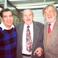 Con Francisco Liguori y Francisco Zabalette, poeta argentino