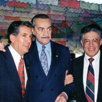 José María Fernández Unsaín y Federico Ortiz Quesada en el homenaje a RAF por 25 años como escritor